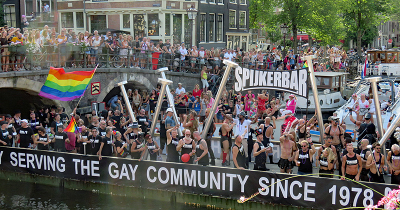Boat of Spijker Bar during the 2018 Canal Parade