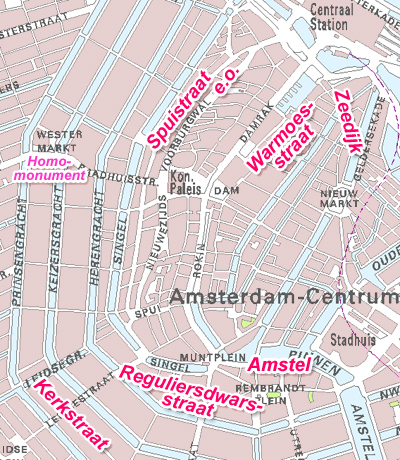 Gay streets in Amsterdam